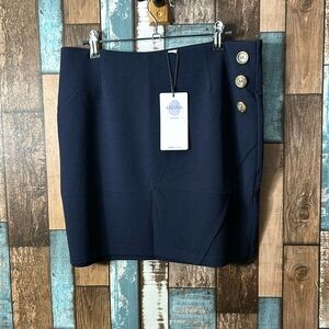 EXLURA high waisted blue pencil skirt